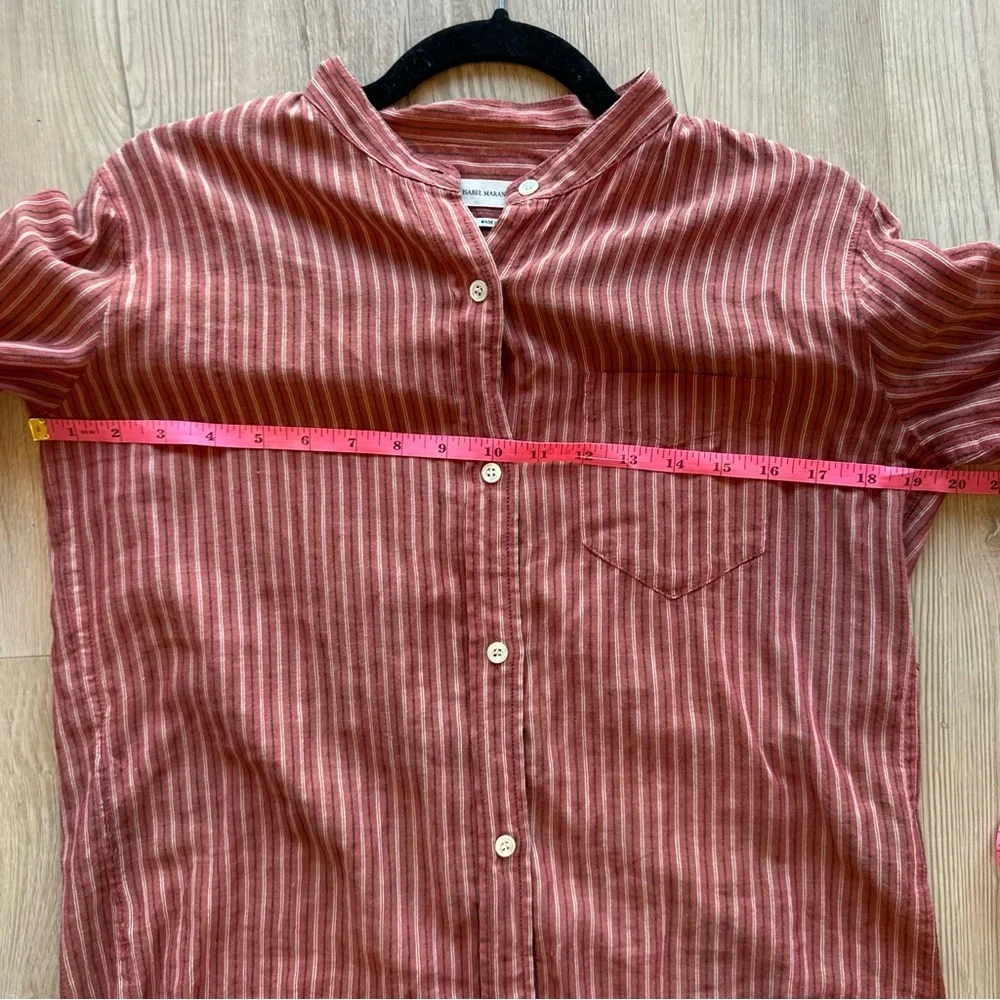 Isabel Marant Etoile Women’s button down shirt red striped sz 38 / US 6 /medium - Picture 4 of 8